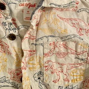 3 for $30 Short sleeved dinosaurs button down Cat & Jack 4T